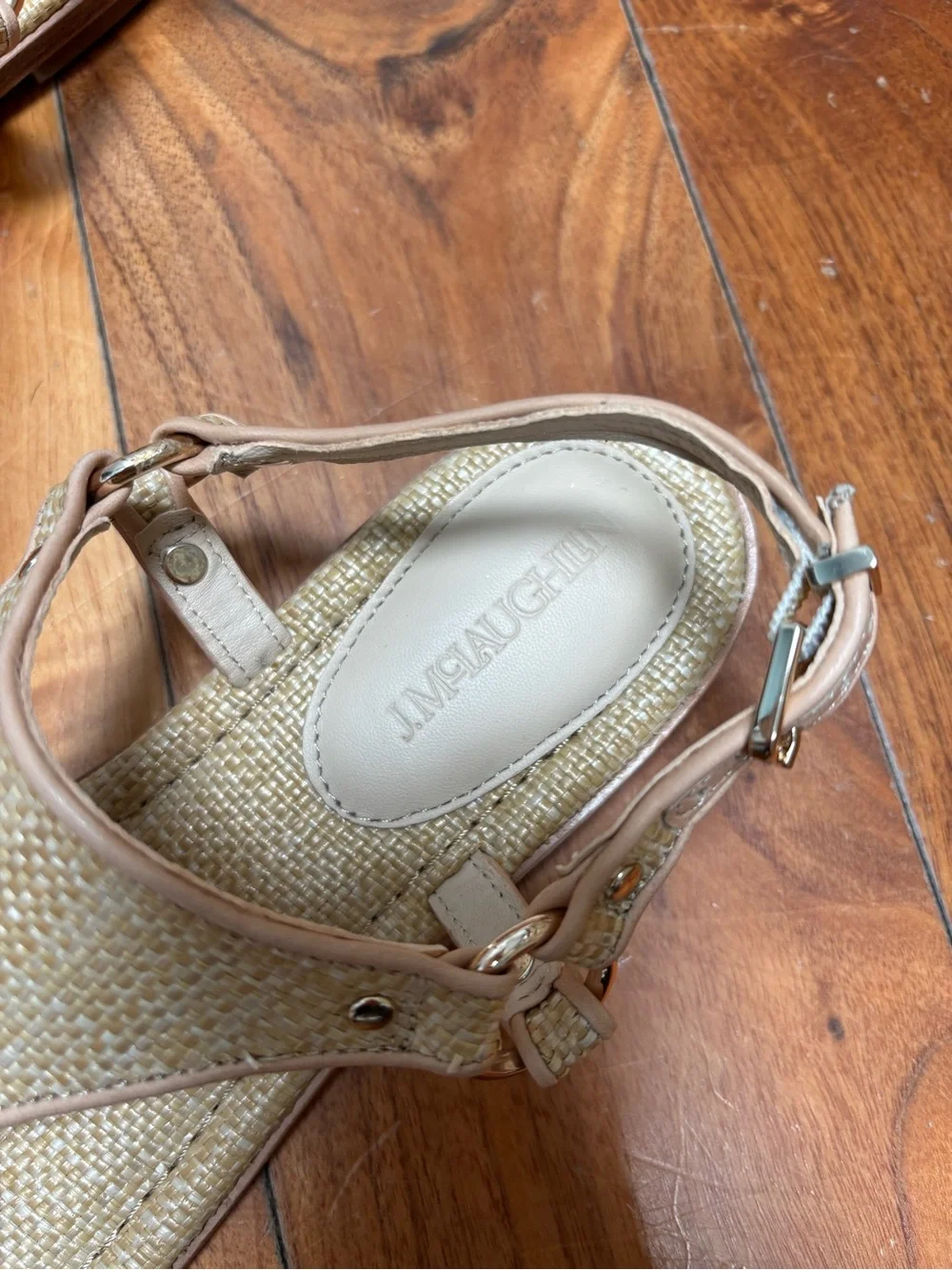 J. McLaughlin Nolita Woven Sandals in Beige Thong 9